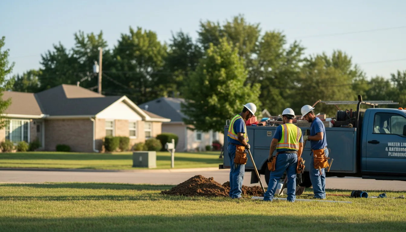 Residential water line and bathroom plumbing service in Van Dyne, WI